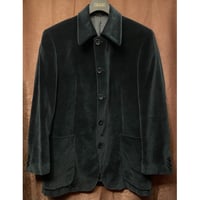▲訳あり商品▲ MADE IN ITALY製 MONDO di Marco i velluti Pontoglio ベルベット生地ステンカラージャケット ブラック 38/48サイズ