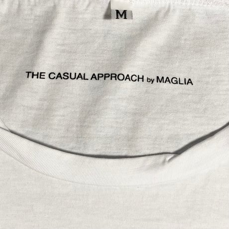 ★新品★ MADE IN ITALY製 MAGLIA 2025年AWモデル 「NAPOLI IN MAGLIA」 イタリア都市 プリント クルーネックTシャツ ホワイト×ナポリブルー M～XLサイズ