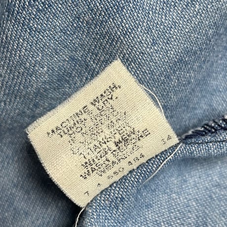 MADE IN USA製 LEVI'S 赤タブ長袖デニムシャツ ライトインディゴ Sサイズ