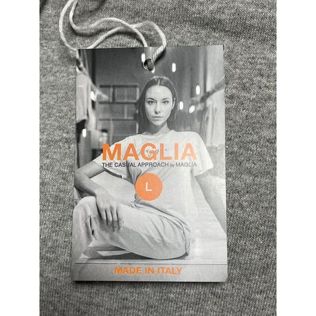 ★新品★ MADE IN ITALY製 MAGLIA ロゴプリント裏起毛スウェットパンツ グレー M～XLサイズ ユニセックス