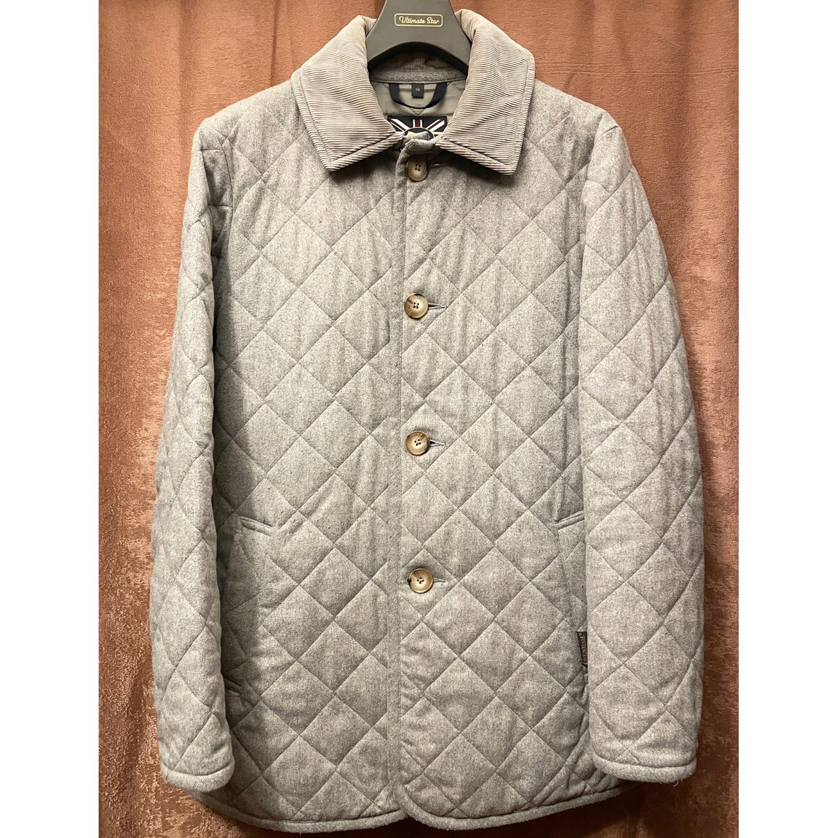 MADE IN ENGLAND製 LAVENHAM フード付きウールキルティングジャケット