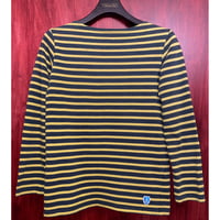 ▲訳あり商品▲ MADE IN FRANCE製 ORCIVAL ボーダー柄バスクシャツ イエロー×グリーン 2サイズ