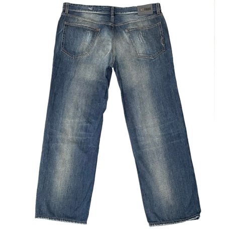MADE IN ITALY製 Just Cavalli ダメージ加工デニムパンツ インディゴ W40サイズ