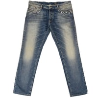 ☆タグ付き新古品☆ MADE IN ITALY製 Just Cavalli スタッズ付きダメージ加工デニムパンツ インディゴ W40サイズ