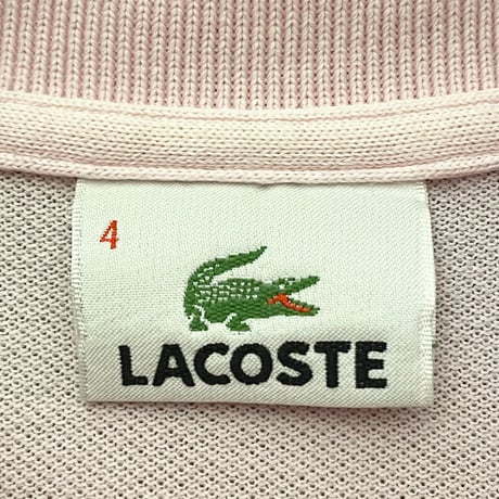 LACOSTE DEVANLAY 半袖鹿の子ポロシャツ ピンク 4サイズ