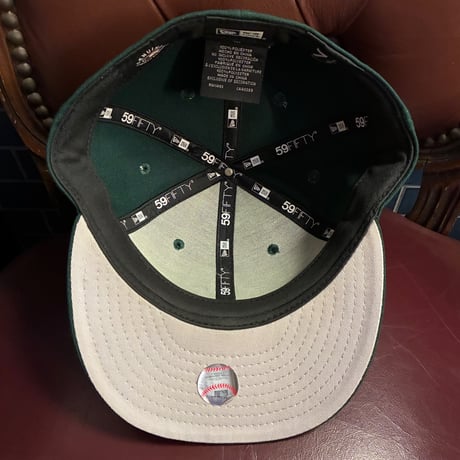 NEW ERA × MLB NEW YORK YANKEES GENUINE MERCHANDISE 59FIFTY ベースボールキャップ ダークグリーン 7-1/2 59.6cm