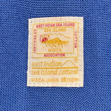 MADE IN JAPAN製 NANO UNIVERSE SEA ISLAND COTTON ダブルカーディガン ブルー Mサイズ