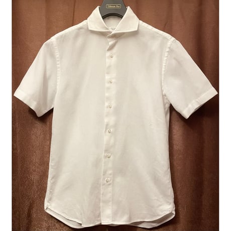 EDIFICE Camicia Slim Fit 半袖コットンシャツ ホワイト 48サイズ