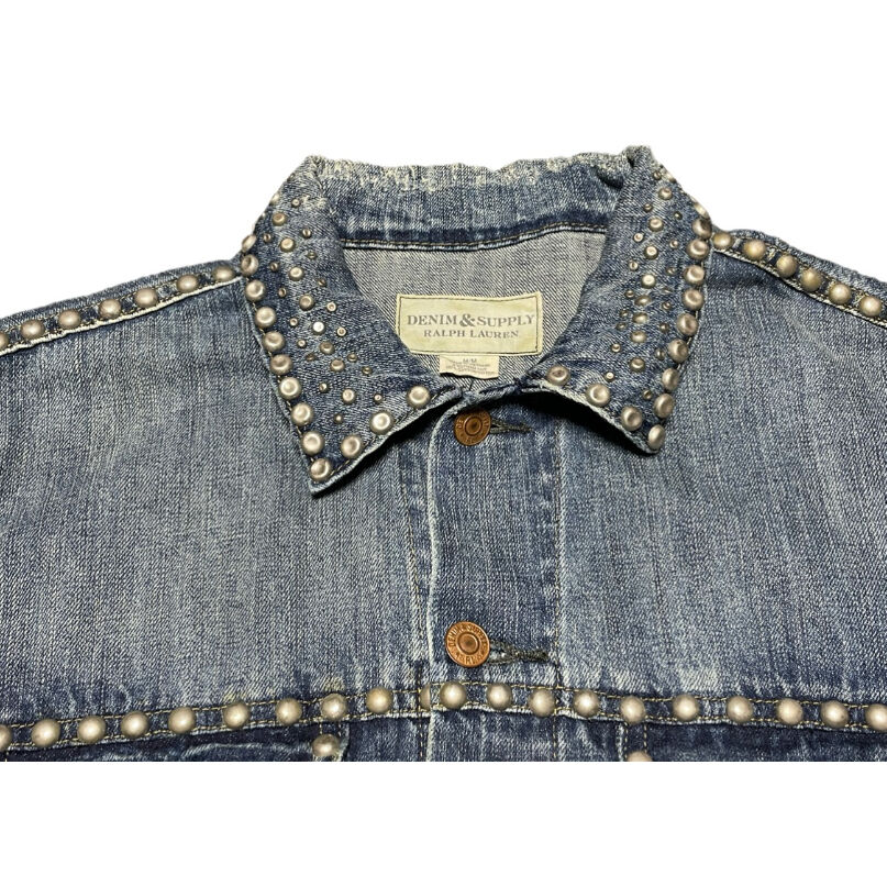 Denim &Supply スタッズデニムジャケット DENIM&SUPPLY RALPH LAUREN スタッズ加工デニムジャケット ライトインデ