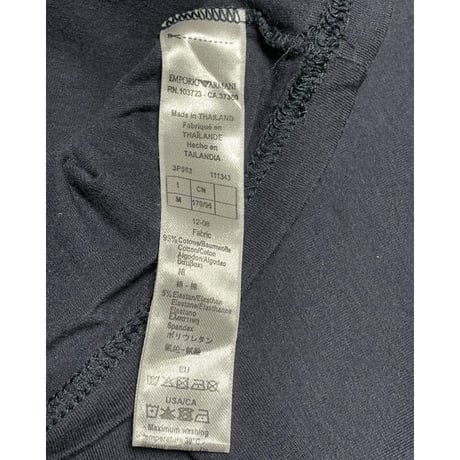 EMPORIO ARMANI 半袖VネックTシャツ ネイビー Mサイズ