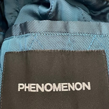 激レア MADE IN JAPAN製 PHENOMENON 2012年AWモデル ボア襟ウールコート グリーングレー 42/XLサイズ