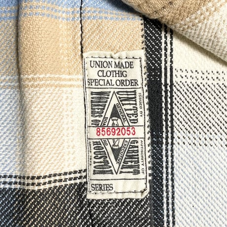 JACK ROSE × HOUSTON UNION MADE CLOTHING 長袖チェック柄ネルシャツ マルチカラー Lサイズ