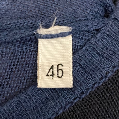 MADE IN ITALY製 roberto collina クルーネックコットンセーター ネイビー 46サイズ
