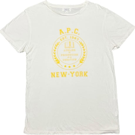 A.P.C. 半袖ロゴTシャツ クリーム Mサイズ