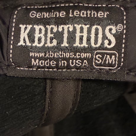 MADE IN USA製 KBETHOS Genuine leather 本革 レザーハンチングキャップ ブラック S/Mサイズ