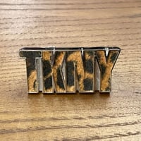 SWAGGER TKNYレオパード柄二連リング シルバー Fサイズ