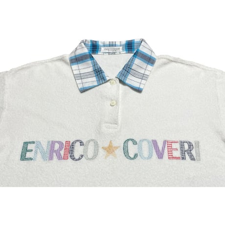 ENRICO COVERI SPORT 半袖パイルポロシャツ ホワイト Mサイズ