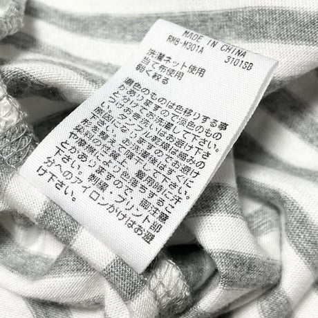 POLO RALPH LAUREN 長袖ボーダーカットソー グレー Lサイズ
