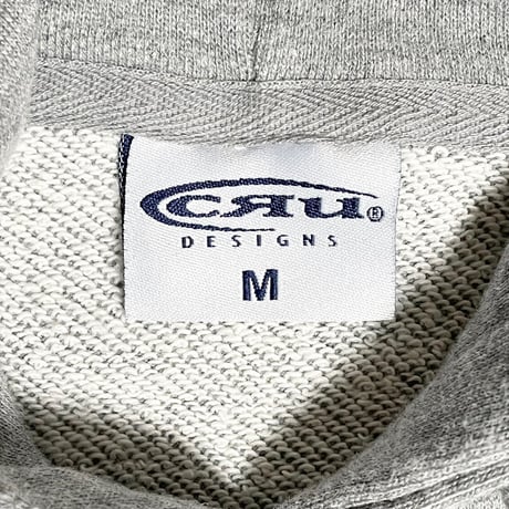 CRU ロゴプリントプルオーバーパーカー グレー Mサイズ