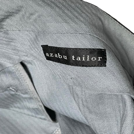 MADE IN JAPAN製 azabu tailor Loro Piana生地ウールスラックス チャコールグレー W82サイズ