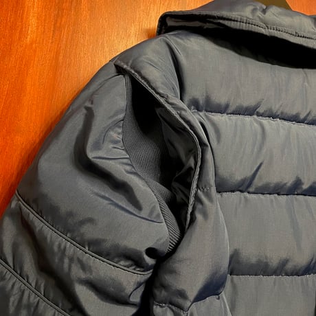 【アシックス取り扱い】 MADE IN USA製 CEVAS DOWN 襟付きダウンジャケット ネイビー Lサイズ