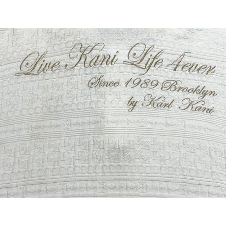 Karl Kani 半袖ニットポロシャツ ホワイト Lサイズ