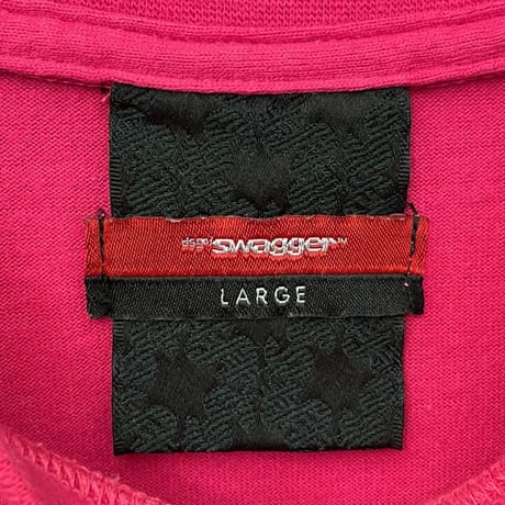 激レア MADE IN JAPAN製 SWAGGER × PHENOMENON SWAGGER大阪オープン記念Tシャツ ピンク×ブラック Lサイズ