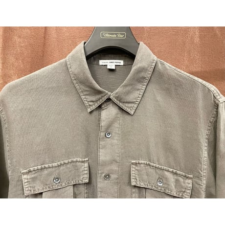 【TOMORROWLAND取り扱い】STANDARD JAMES PERSE 長袖コットンシャツ カーキ 0サイズ