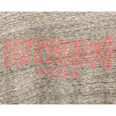 MADE IN PORTUGAL製 MAISON KITSUNÉ ロゴプリントTシャツ 杢グレー Sサイズ