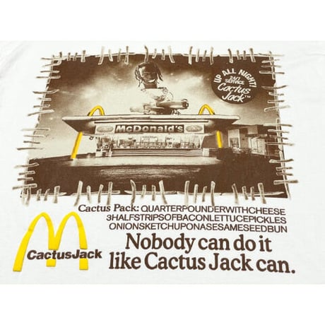 激レア CactusJack TRAVIS SCOTT × McDonald’s コラボレーションTシャツ ホワイト Lサイズ