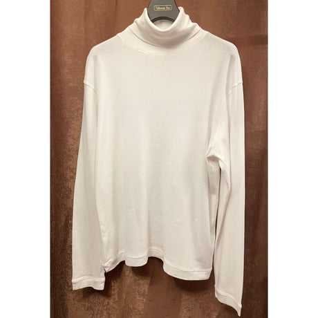 MADE IN USA製 three dots タートルネックカットソー ホワイト 38/Mサイズ