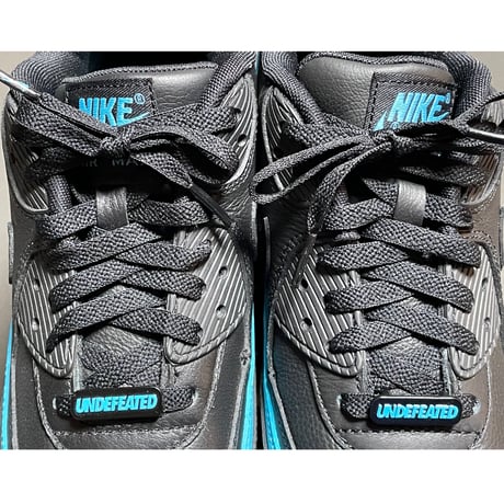 箱、黒タグ付き NIKE AIRMAX90×UNDEFEATED Wネームスニーカー ブラック×ブルーフューリー US8/26cm