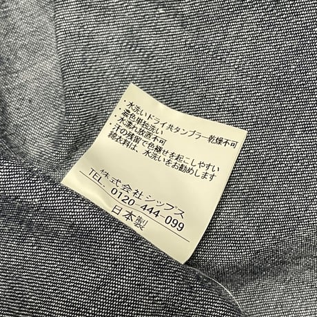 MADE IN JAPAN製 SHIPS 長袖デニムウエスタンシャツ インディゴ Sサイズ