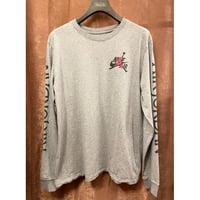 AIR JORDAN 長袖プリントTシャツ グレー Lサイズ