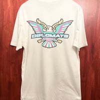 激レア MADE IN USA製 ATMOS NEW YORK × DIPLOMATS バックプリントTシャツ ホワイト Lサイズ