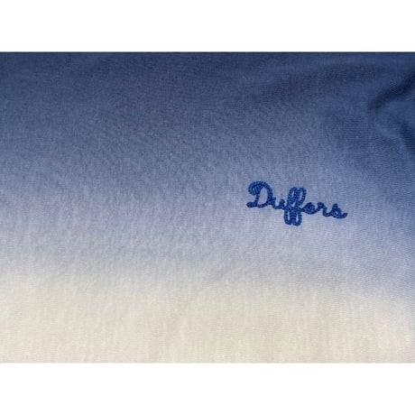 ▲訳あり商品▲ Duffer × Champion Wネーム グラデーション染めヘビーウェイトTシャツ ネイビー×アイボリー Sサイズ