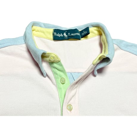 RALPH LAUREN クレイジーパターン長袖ポロシャツ マルチカラー Sサイズ