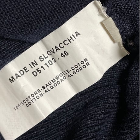 ARMANI COLLEZIONI 半袖ニットTシャツ ネイビー 52サイズ