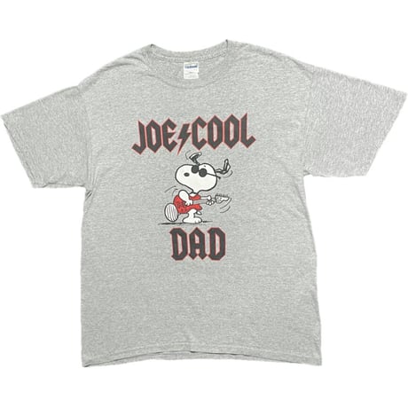 SNOOPY JOE COOL DAD GILDANボディ Tシャツ グレー Lサイズ