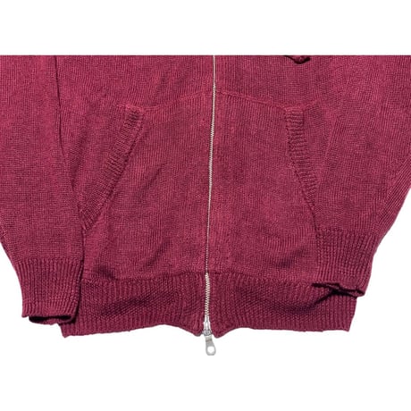 BEAUTY & YOUTH UNITED ARROWS リネンフルジップニットパーカー ワイン Sサイズ