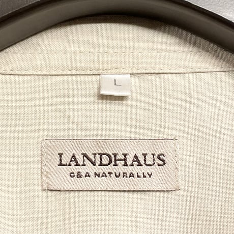 LANDHAUS C&A 長袖チロリアンシャツ ベージュ Lサイズ