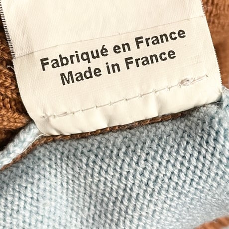 【ベイクルーズ取り扱い】MADE IN FRANCE製 PIC DE NORE クルーネックメリノウールセーター マルチカラー Lサイズ