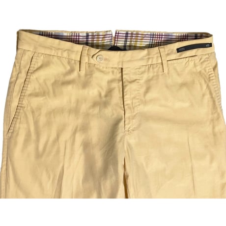 MADE IN ROMANIA製 PT01 SUPER SLIM FIT コットンカラースラックス イエロー 46サイズ