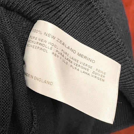 MADE IN ENGLAND製 JOHN SMEDLEY Vネックウールベスト ネイビー Mサイズ