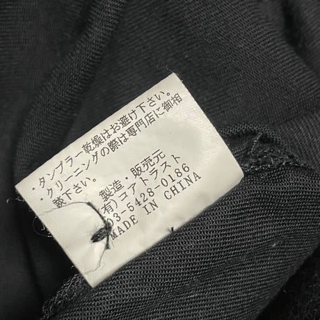 Subciety バック刺繍半袖シャツ ブラック Sサイズ