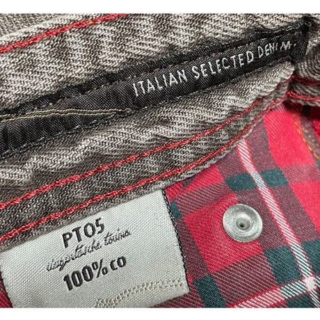 MADE IN ITALY製 PT05 ウォッシュ加工デニムパンツ ブラック W34サイズ