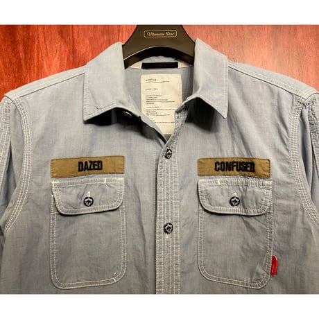 MADE IN JAPAN製 WTAPS 長袖ダンガリーシャツ ライトインディゴ Mサイズ