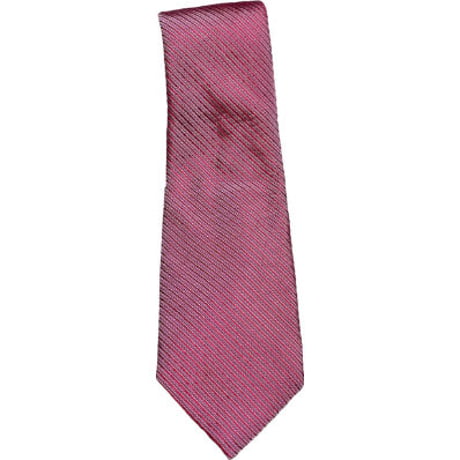 MADE IN UK製 THOMAS PINK レジメンタルストライプ柄シルクネクタイ ピンク