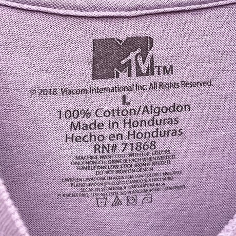 MTV ロゴプリントTシャツ パープル Lサイズ