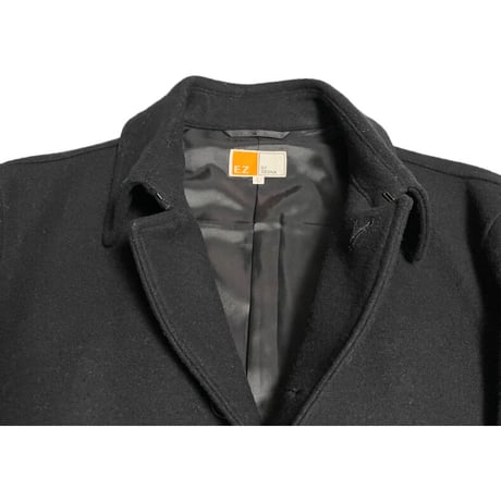 MADE IN JAPAN製 E.Z BY ZEGNA ウールステンカラーコート ブラック Lサイズ